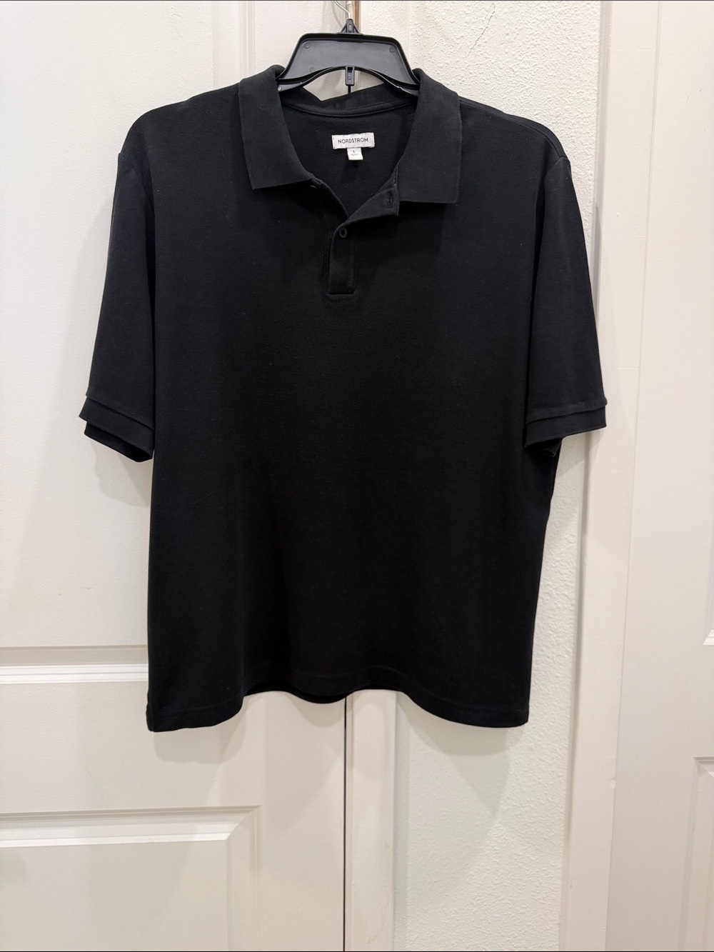 Nordstrom Men’s Black Polo Short-Sleeve Shirt